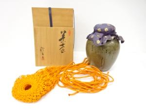 丹波焼　信水窯象　茶壺